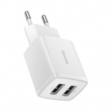 Baseus Baseus Compact charger 2x USB 10.5W white (CCXJ010202)