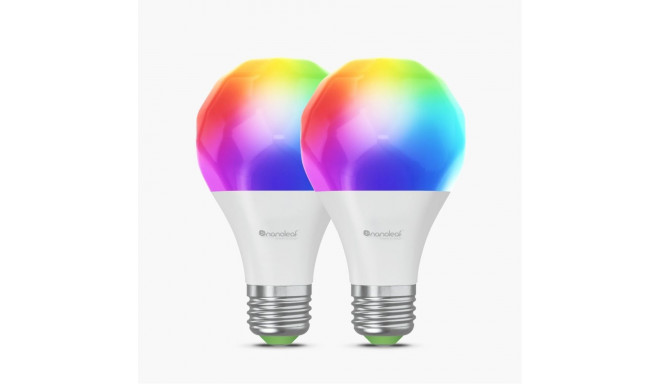 Nanoleaf Essentials Smart A60 Bulb E27 Matter WiFi 9W 900Lm RGBCW 2700-6500K, 2pcs pack | Essentials