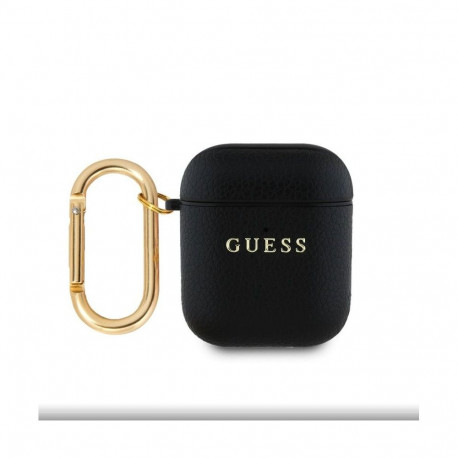 Guess Apple AirPods 1/2 PU Grained Classic Logo Case Black
