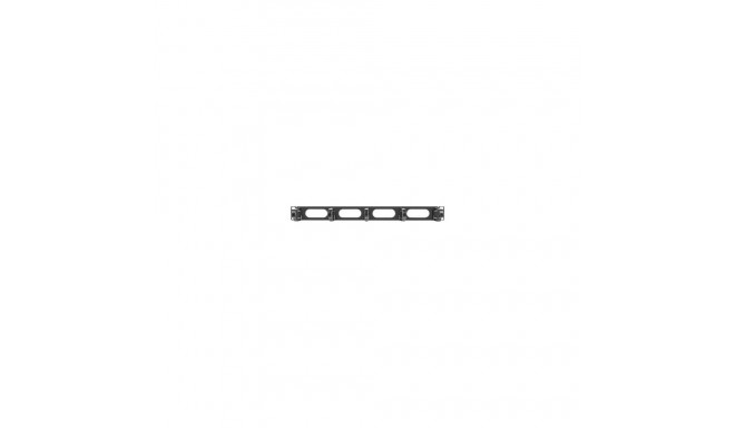 Lanberg 19" cable management panel 5 rings - type B 1U, black |