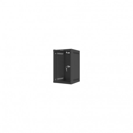 Lanberg Rack cabinet 10" wall-mount 9U/280x310 (flat pack) with glass door, black |