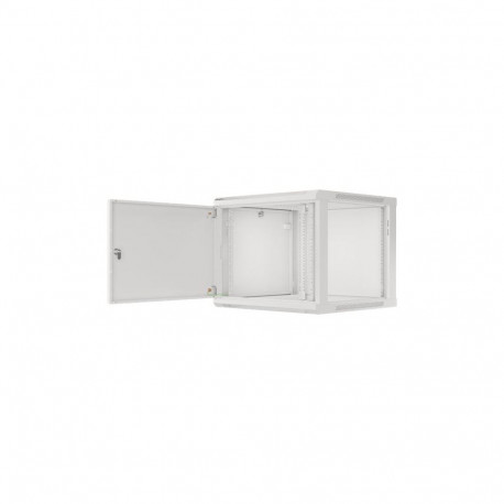 Lanberg Rack cabinet 19" wall-mount 9U/600x600 (flat pack) for self-assembly with metal door, grey |