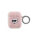Karl Lagerfeld Karl Lagerfeld Monogram Choupette Head case for AirPods 1 / 2 - pink