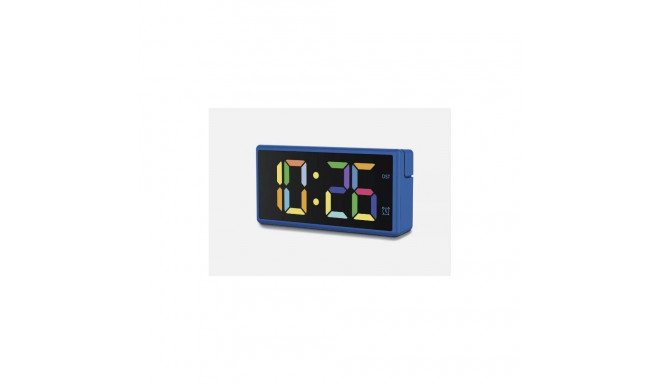 Hama Digital Alarm Clock Ibiza, Multicol. Screen, with USB Charging Function Blue