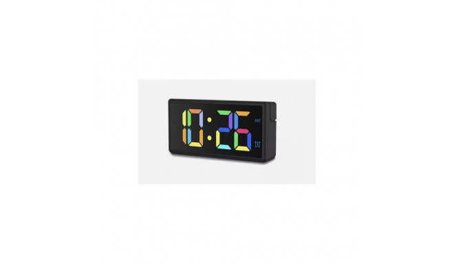 Hama Digital Alarm Clock Ibiza, Multicol. Screen, with USB Charging Function