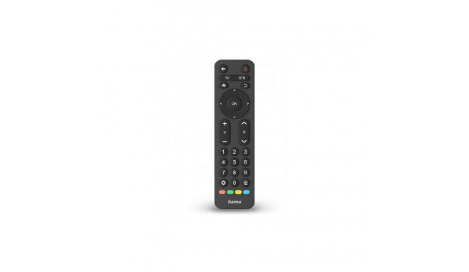 Hama UNIVERSAL TV REMOTE CONTROL 2in1 LARGE BUTTONS Black