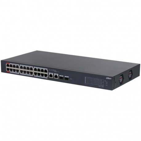 DAHUA Switch||CS4226-24ET-240|Desktop/pedestal|Rack 1U|24x10Base-T / 100Base-TX|2x10/100/1000BASE-T/