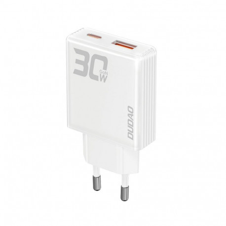 Dudao GaN Dudao A30EU 30W USB-A / USB-C Wall Charger - White