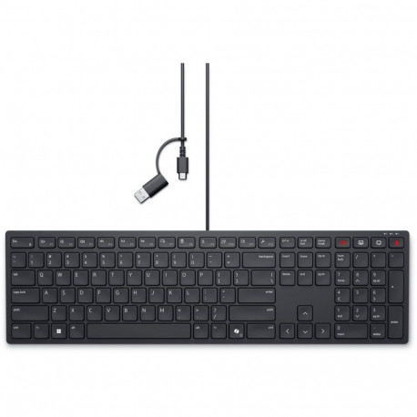 Dell | Collaboration Keyboard | KB525C | Keyboard | Wired | Ukrainian (QWERTY) | Black | USB-C