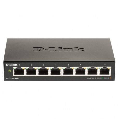 D-link Smart Gigabit Ethernet Switch DGS-110-08V2 Managed, Desktop, Power supply type External, Ethe