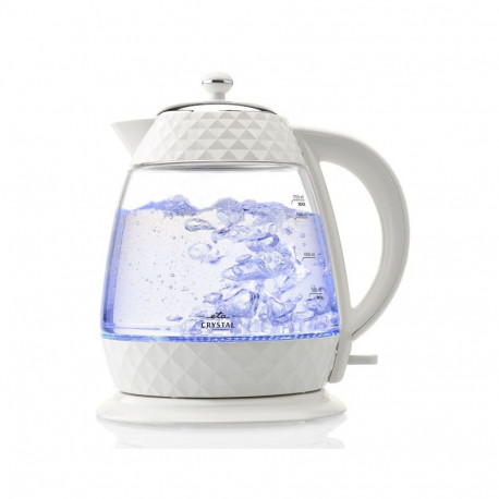 ETA Crystal Kettle 315490010 Electric, 2200 W, 1.7 L, Glass, 360 rotational base, Glass/White