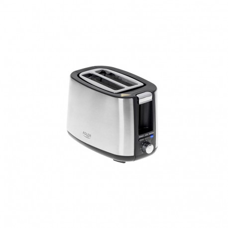 Adler Toaster AD 3214 Power 750 W, Number of slots 2, Housing material Stainless steel, Stainless st