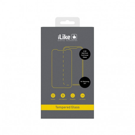 iLike Samsung Samsung A71 2.5D Silk Print Full Cover Glass