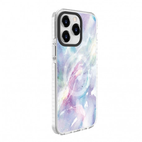 Evelatus Apple iPhone 15 Pro Max PC+TPU With MagSafe Customized Print Purple