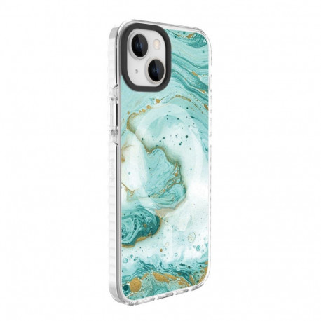 Evelatus Apple iPhone 15 PC+TPU With MagSafe Customized Print Blue Marble