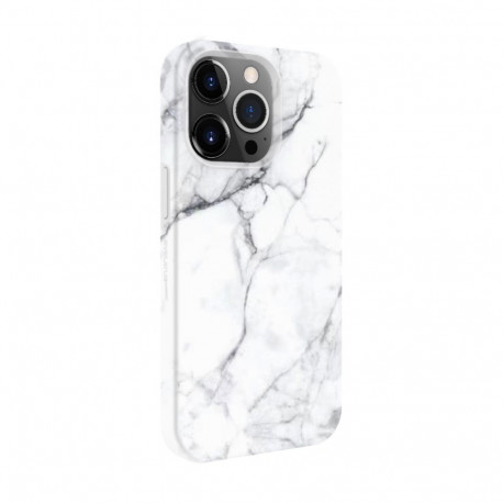 Evelatus Apple iPhone 14 Pro Max Premium Silicone case Customized Print Marble White