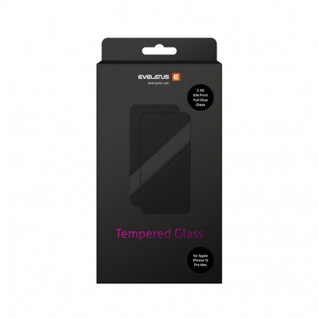 Evelatus Apple iPhone 12 Pro Max 2.5D Full Cover Japan Glue Glass Anti-Static