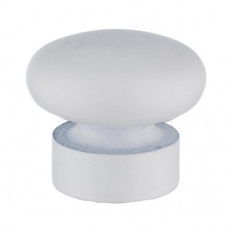 CURTAIN ROD FINIAL FLATBALL D19 M.WHITE