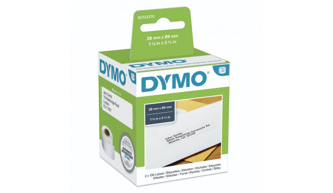 Dymo Address Labels        99010 89mm x 28mm / 2 x 130 labels