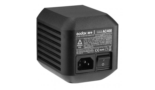 Godox AC400 vahelduvvoolu adapter AD400 Pro jaoks