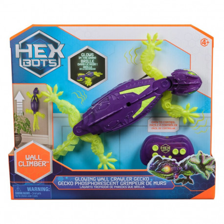 HEX BOTS interactive toy Wall Crawler Gecko Glow in The Dark