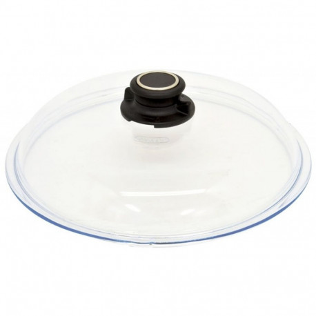 Glass Lid 20cm with english sleeve with mounted lid knob AMT Gastroguss