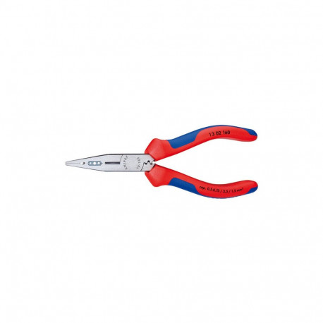 Verdrahtungszange 13 02 160 (rot/blau, Länge 160mm, Crimpen 0,5 bis 2,5mm²)