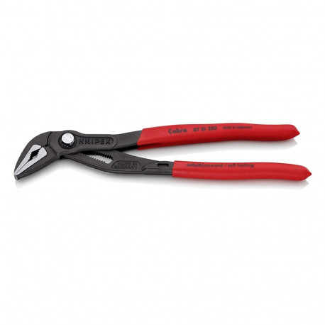 Cobra toru- ja veepumpade tangid ES 87 51 250 250mm 25-astmelt reguleeritavad, punane