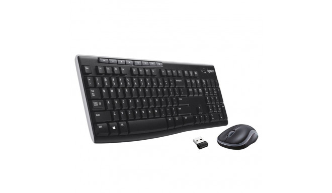 Logitech klaviatuur ja hiir MK270 RF-juhtmevaba QWERTY US International, must