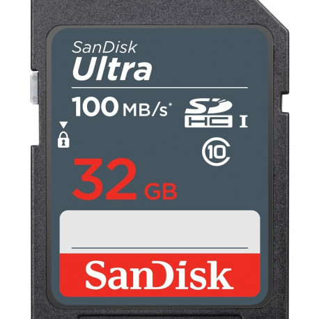 SanDisk Ultra 32GB SDHC Mem Card 100MB/s memory card UHS-I Class 10