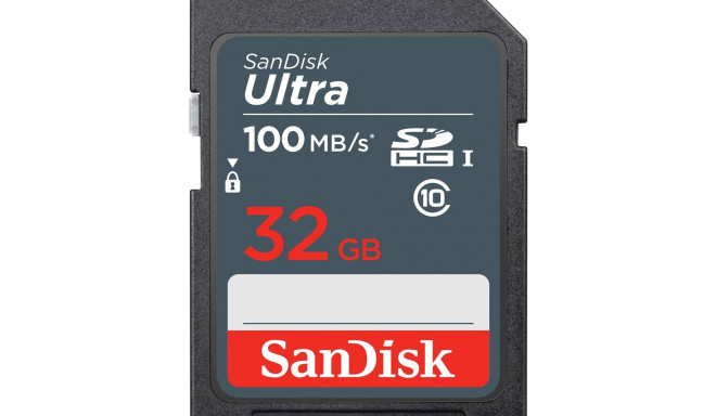 SanDisk Ultra 32GB SDHC Mem Card 100MB/s memory card UHS-I Class 10
