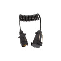 23-227# Przewód spiralny 7 pin 1,5m przedłużacz do przyczepki