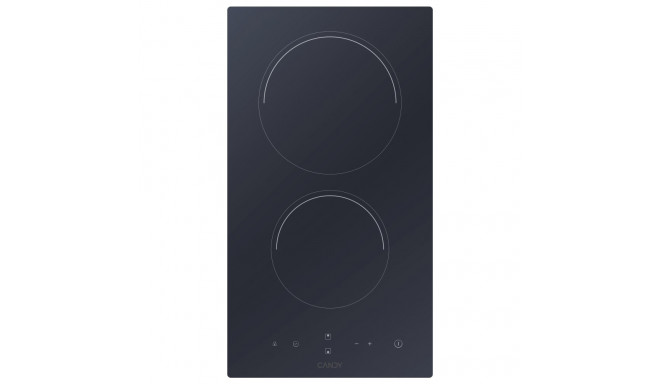 CANDY Ceramic Domino Hob CDH30, 2 cooking zones, Width 28.8 cm, Black color