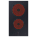 CANDY Ceramic Domino Hob CDH30, 2 cooking zones, Width 28.8 cm, Black color