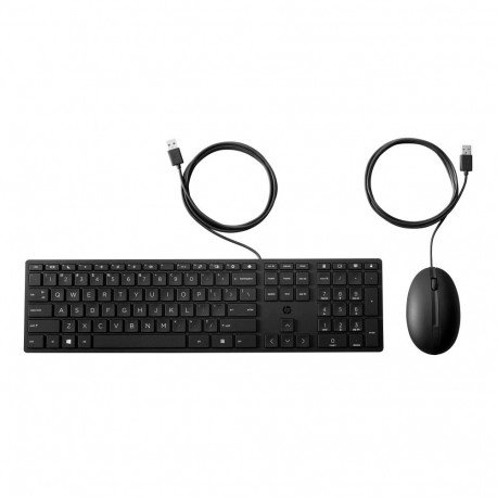 HP 320MK USB Wired Mouse Keyboard Combo, spill resistant – Black - US ENG