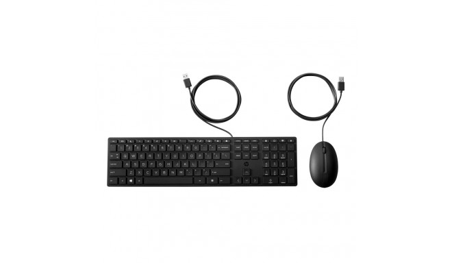 HP 320MK USB Wired Mouse Keyboard Combo, spill resistant – Black - US ENG
