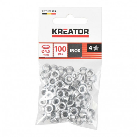 Õmblusaugud Ø 4.5mm alumiinium 100 tk KREATOR KRTH62503