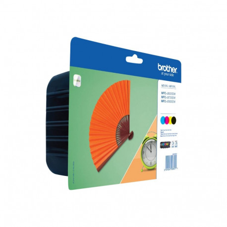 Brother LC129XLVALBP tindikassett must, tsüaan, magenta, kollane