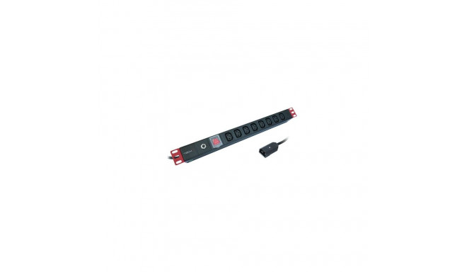 Techly 109559 Power strip Rack 19" 1U, 8 C13 sockets, C14 cable 2m for UPS