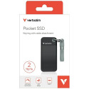Verbatim 2TB SSD võtmehoidja USB 3.2 Gen.2 kaabliga must-hall 32194