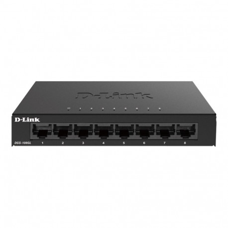 D-Link kommutaator DGS-108GL/E haldamata lauapealne 8 Gigabit Etherneti vaskpordiga