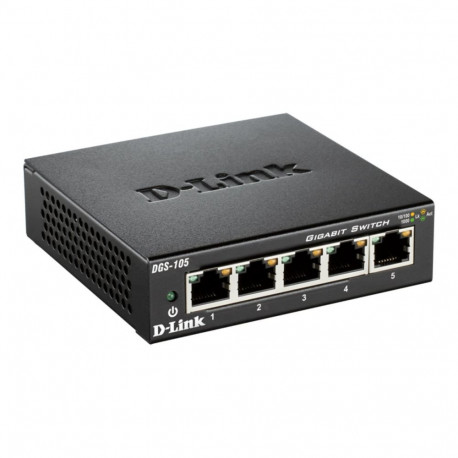 D-Link Etherneti kommutaator DGS-105/E, haldamata, lauapealne, 5 gigabitist Etherneti vaskporti