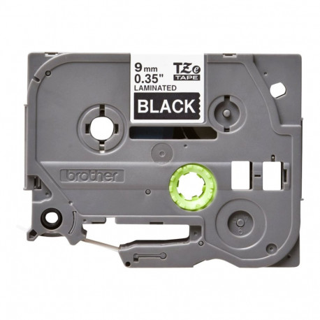 Brother | TZe-325 lamineeritud teip | valge mustal | TZe | 8 m | 9 cm