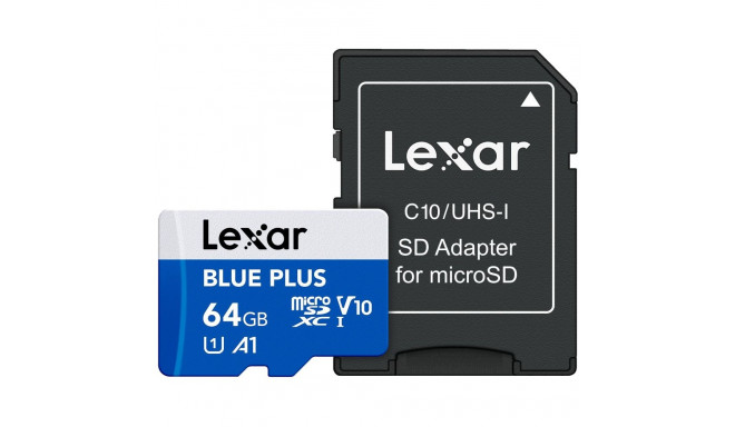 MEMORY MICRO SDXC 64GB UHS-I/W/A LMSBLPL064G-BNANG LEXAR