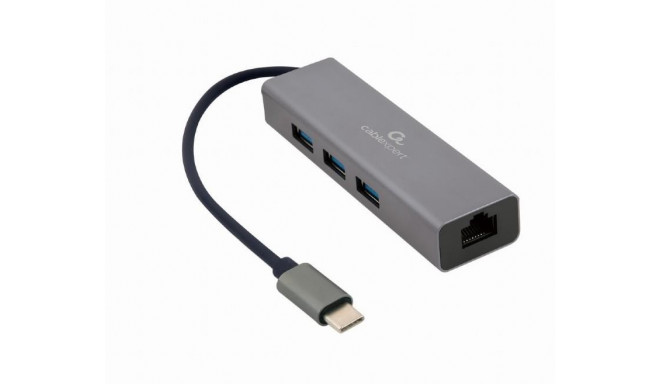 I/O ADAPTER USB-C TO LAN RJ45/USB HUB A-CMU3-LAN-01 GEMBIRD