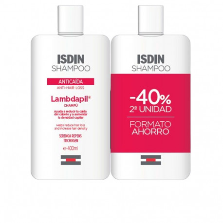 ISDIN LAMBDAPIL juuste väljalangemise vastane šampoon, 2 × 400ml