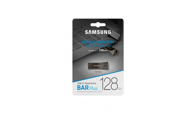 SAMSUNG BAR PLUS 128GB USB 3.1 titaanihall