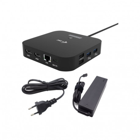 I-TEC USB-C kahe HDMI DS 2xHDMI 1xGLAN 2xUSB-A 3.2 2xUSB 2.0 1xUSB-C Gen2 1xUSB-C Gen1 1xaudio/mic j