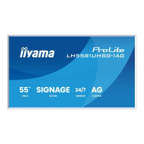 IIYAMA LH5581UHSG-1AG 55inch Gallery Line removable frame 3840x2160 UHD VA ELED 2xHDMI 1xUSB-C 2xUSB