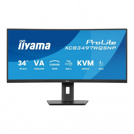 IIYAMA XCB3497WQSNP 34-tolline UW kumer VA-paneel 3440x1440 120Hz 350cd/m2 04ms kõlarid USB-C dokk D